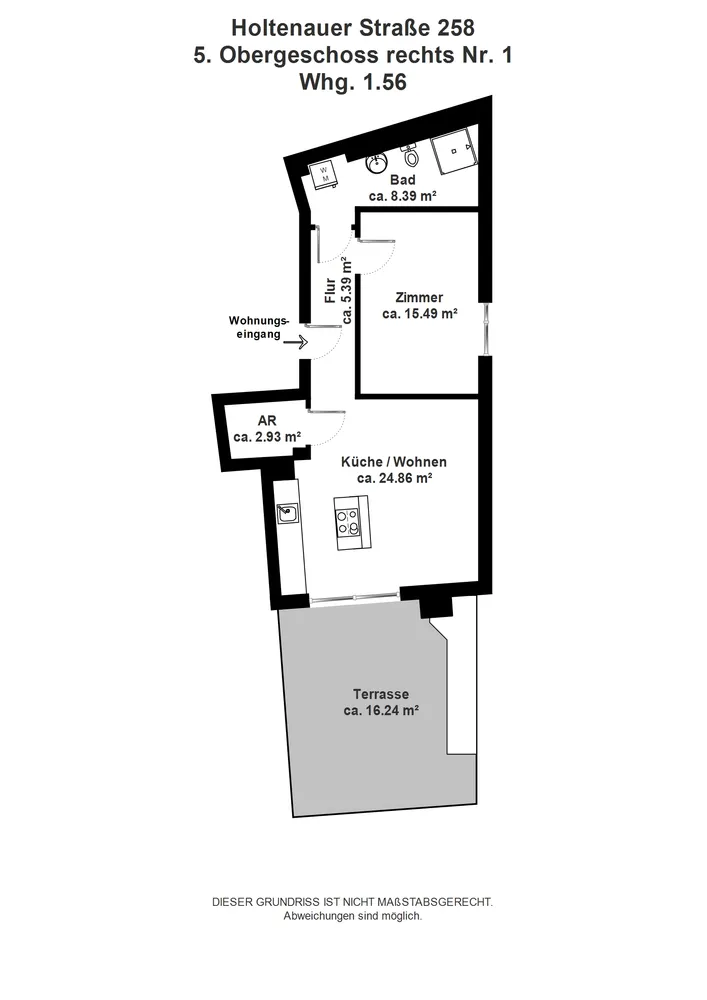 2 Zimmer Wohnung mit 73 m² in Kiel – Bild 6