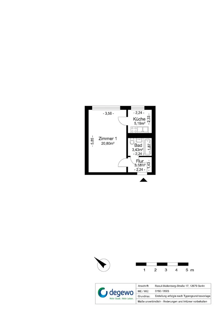 1 Zimmer Wohnung mit 29 m² in Berlin – Bild 10