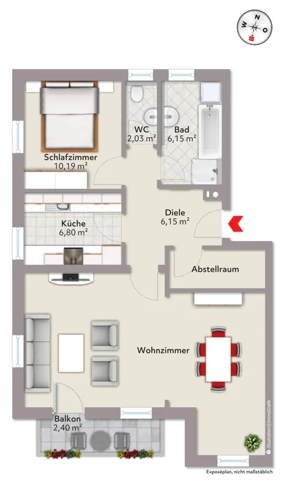 2 Zimmer Wohnung mit 74 m² in Traunstein – Bild 5
