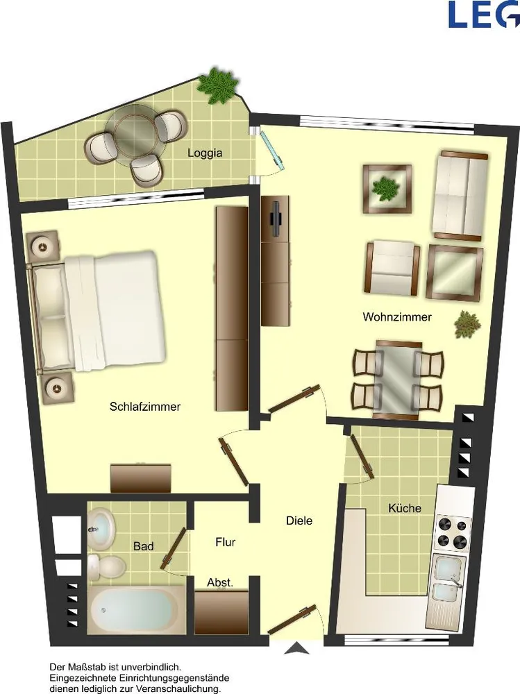 2 Zimmer Wohnung mit 52 m² in Solingen – Bild 2
