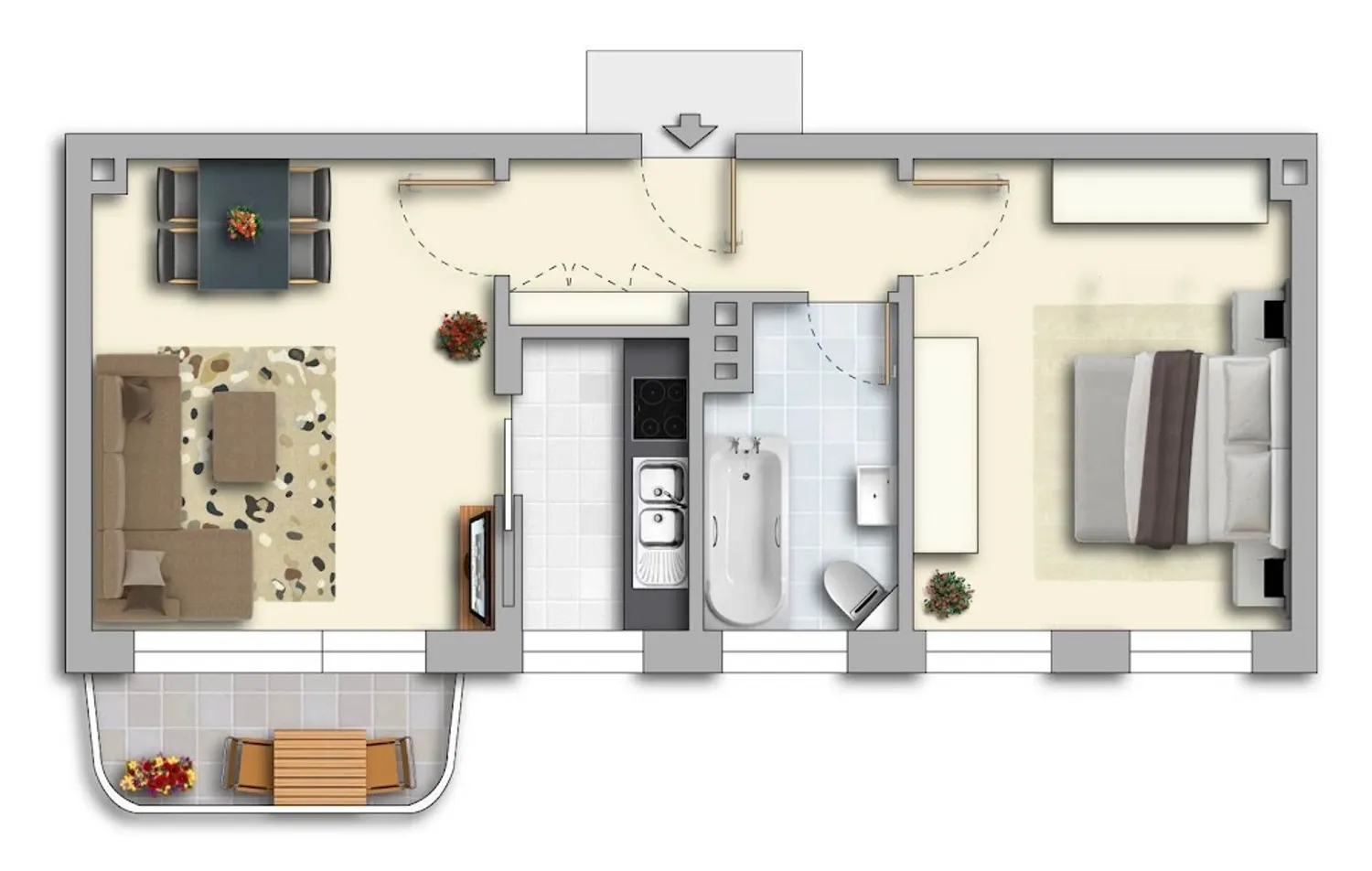 2 Zimmer Wohnung mit 45 m² in Chemnitz – Bild 6