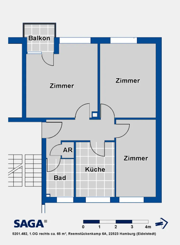 3 Zimmer Wohnung mit 65 m² in Hamburg – Bild 5