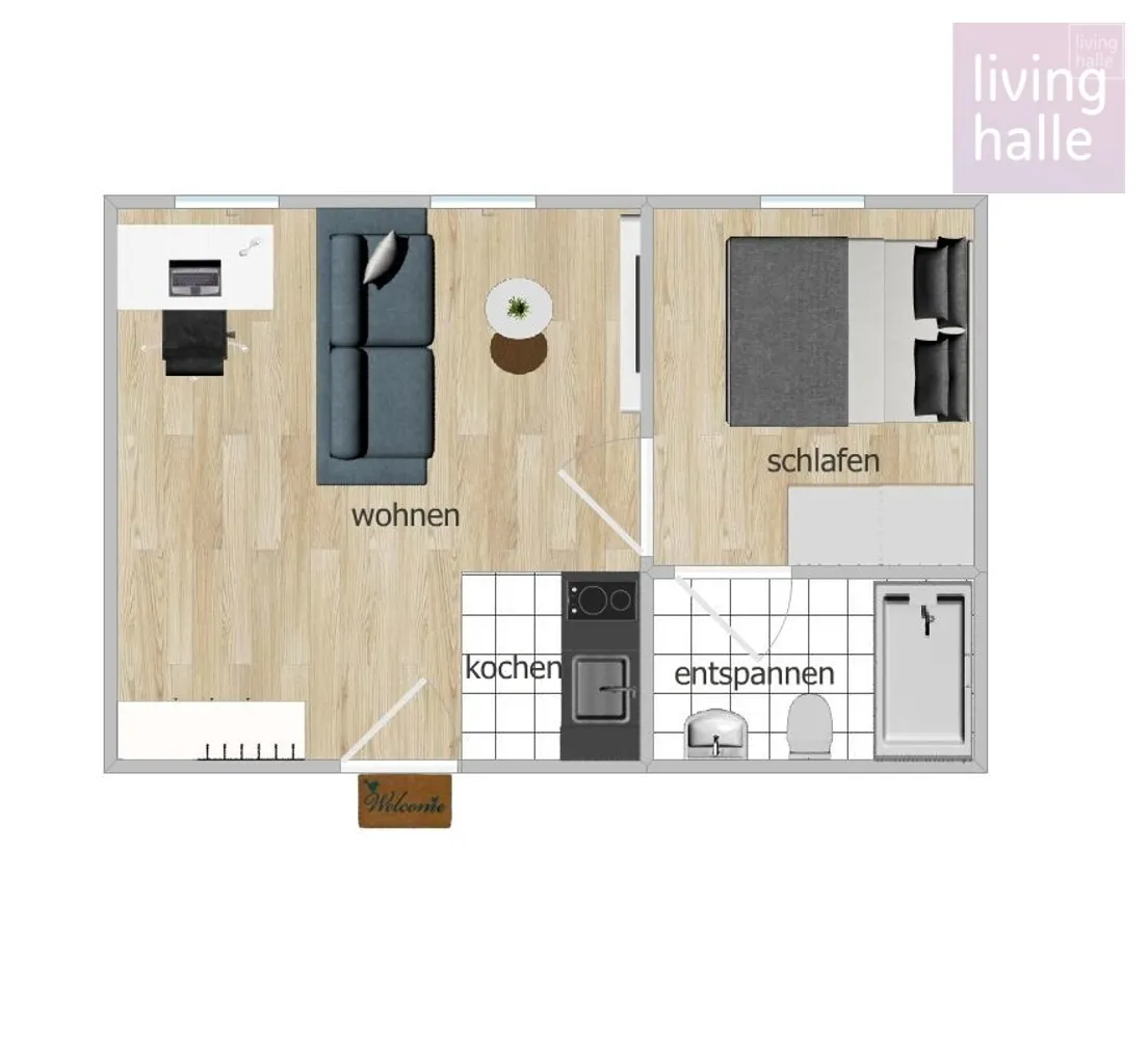 2 Zimmer Wohnung mit 30 m² in Halle (Saale) – Bild 11