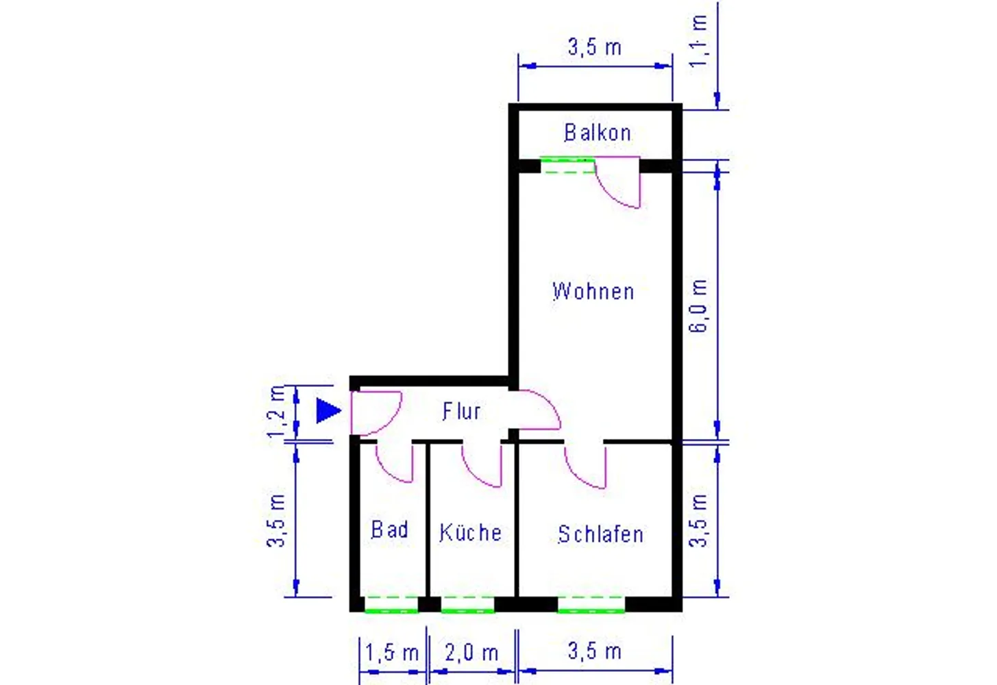 2 Zimmer Wohnung mit 51 m² in Magdeburg – Bild 2