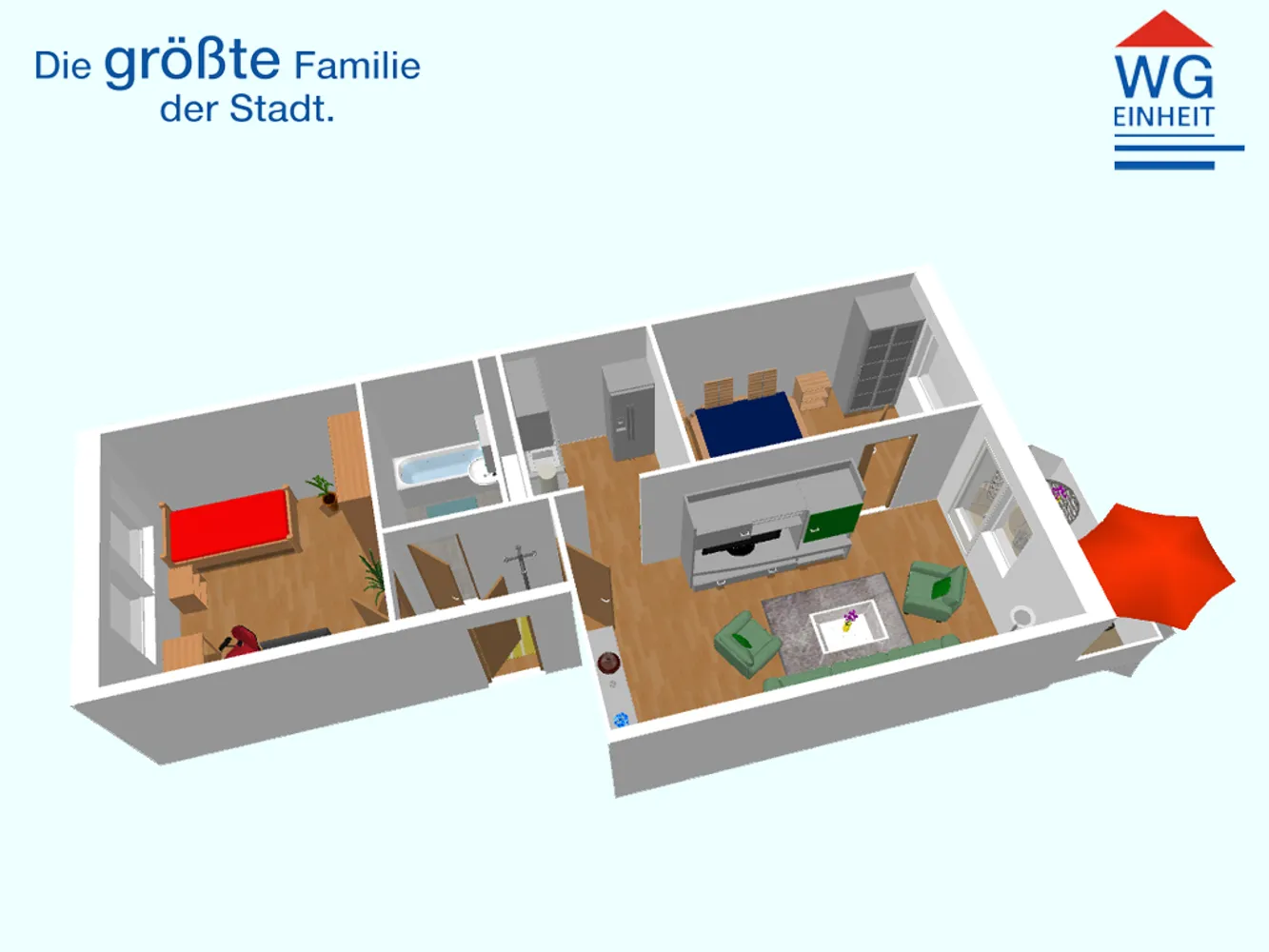 3 Zimmer Wohnung mit 55 m² in Chemnitz – Bild 2