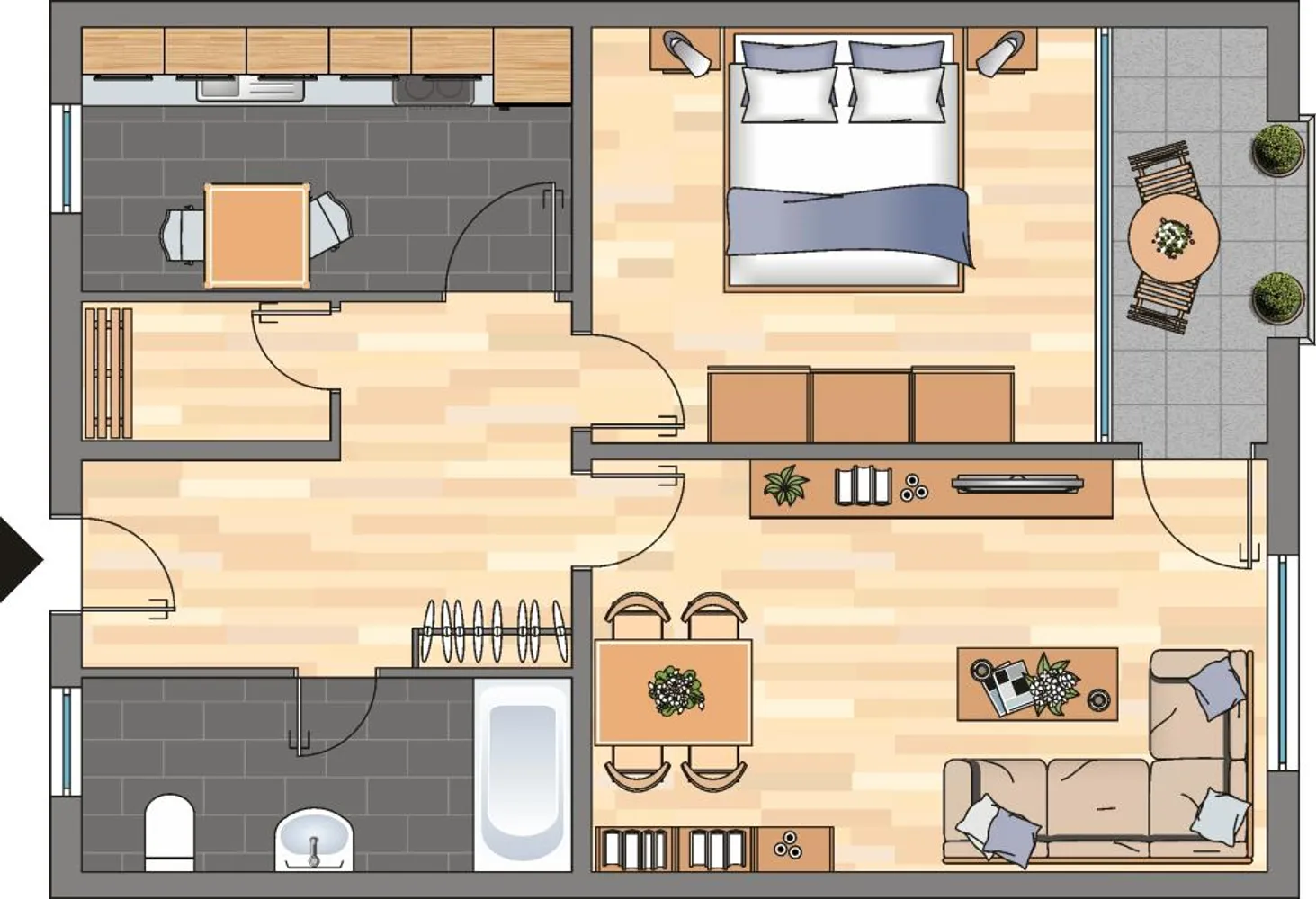 2 Zimmer Wohnung mit 67 m² in Velbert – Bild 2