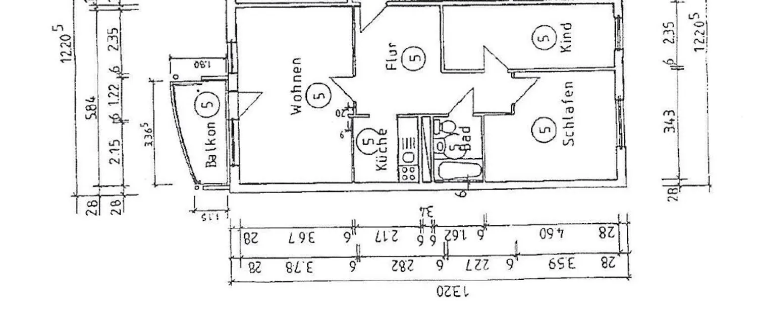 3 Zimmer Wohnung mit 74 m² in Weimar – Bild 1