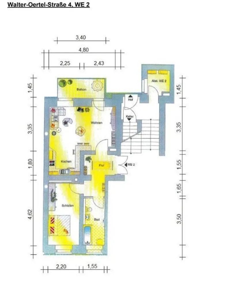 2 Zimmer Wohnung mit 45 m² in Chemnitz – Bild 1