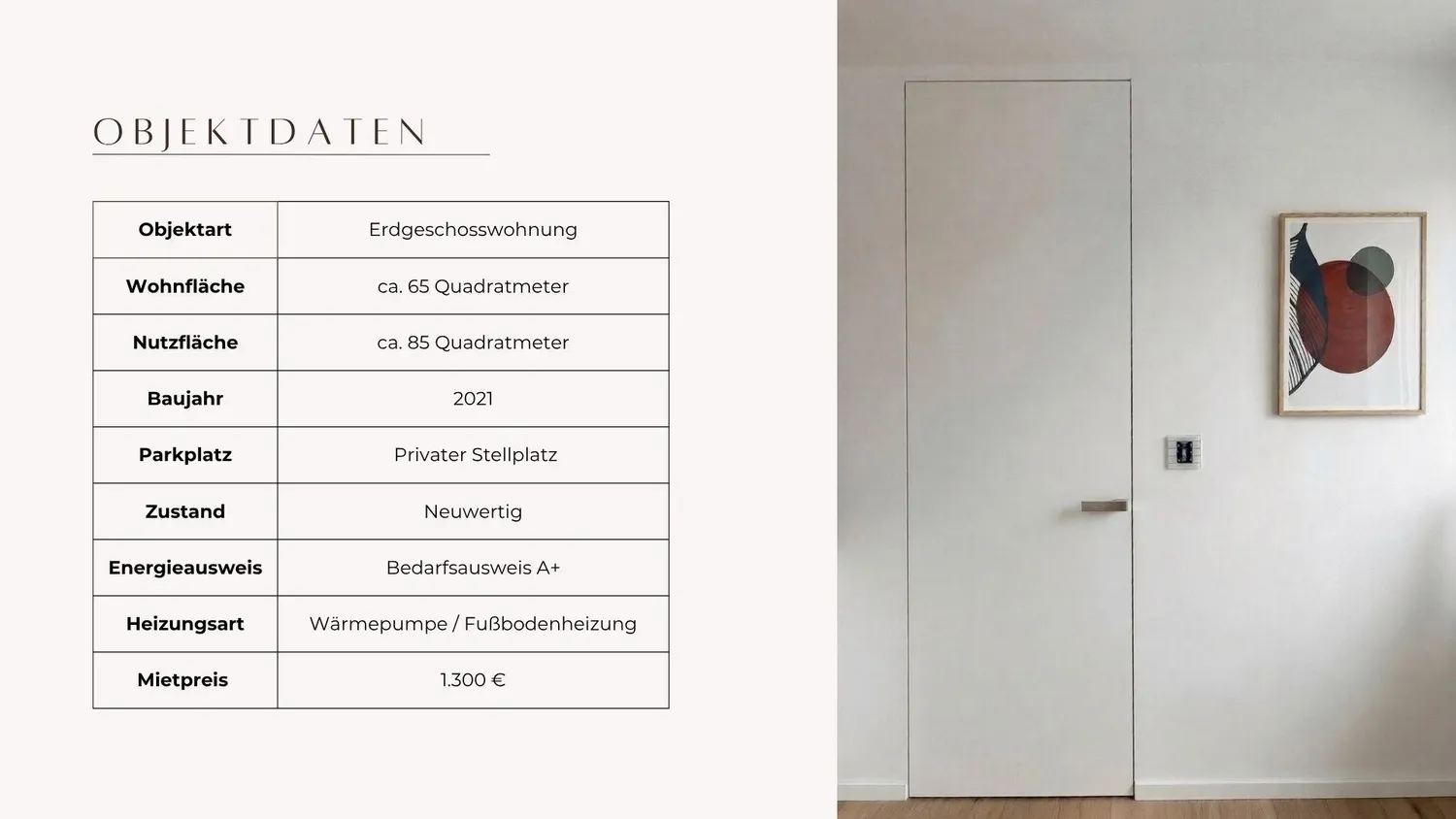 2 Zimmer Wohnung mit 65 m² in Landshut – Bild 1