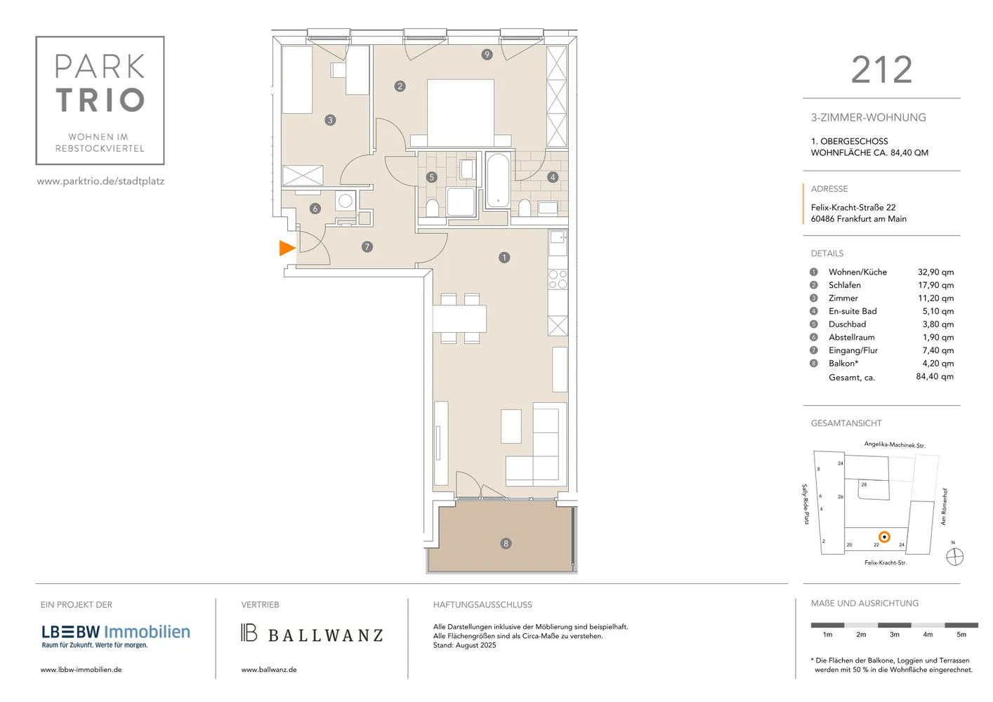 3 Zimmer Wohnung mit 84 m² in Frankfurt am Main – Bild 5