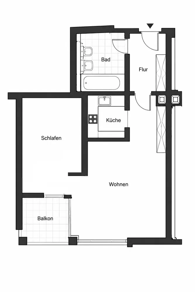 1 Zimmer Wohnung mit 36 m² in München – Bild 2