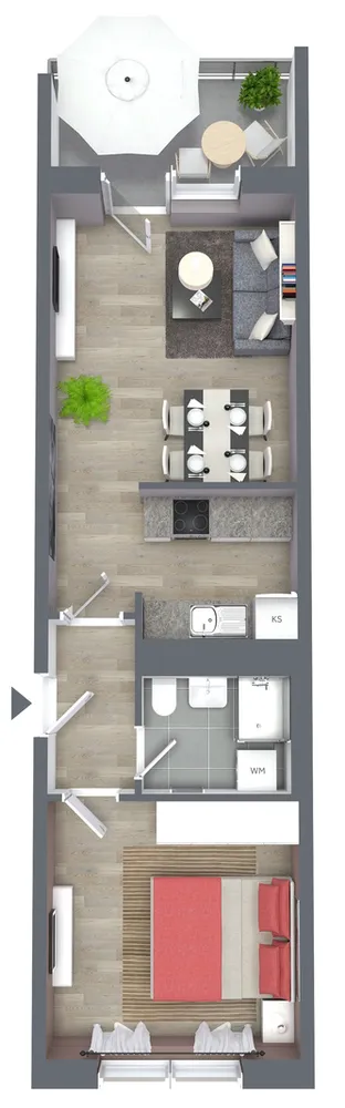 2 room apartment with 42 m² in Chemnitz – Photo 7