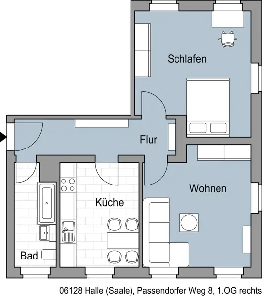 2 Zimmer Wohnung mit 64 m² in Halle (Saale) – Bild 8