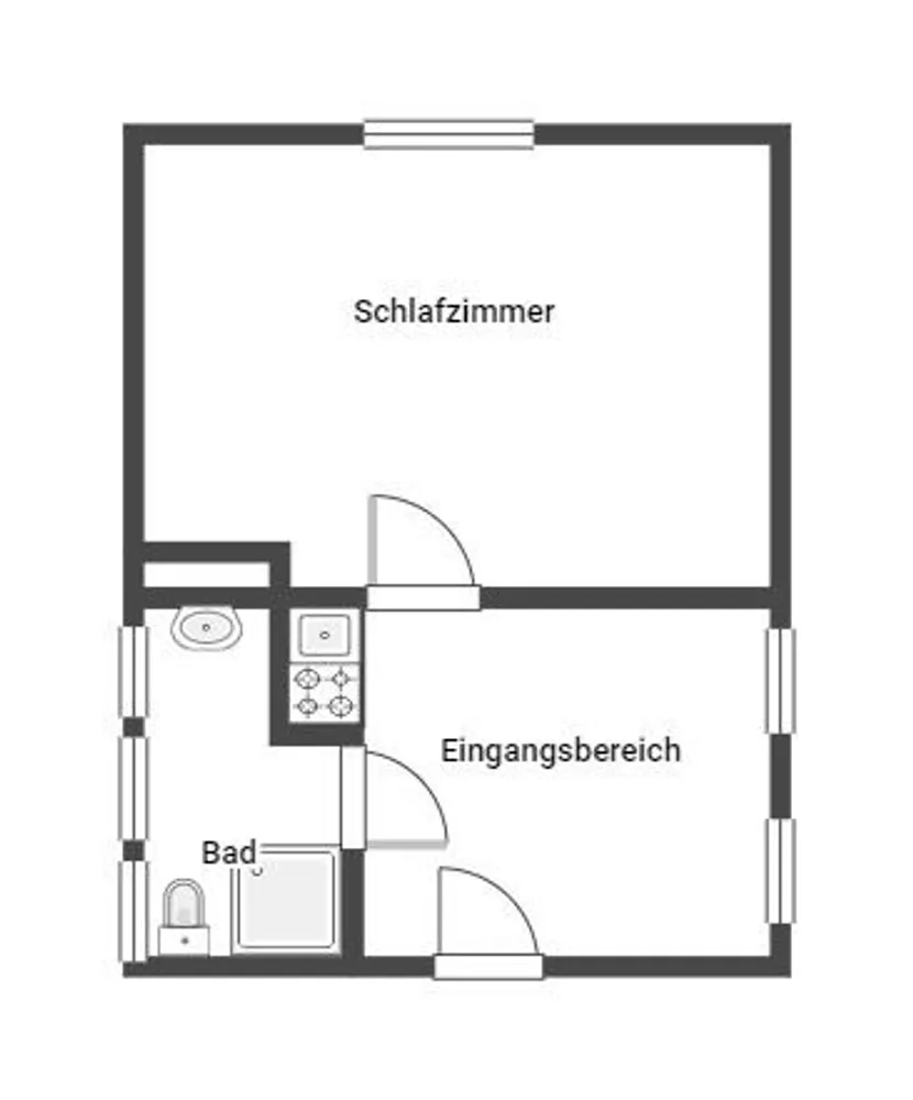 2 room apartment with 24 m² in Gotha – Photo 5