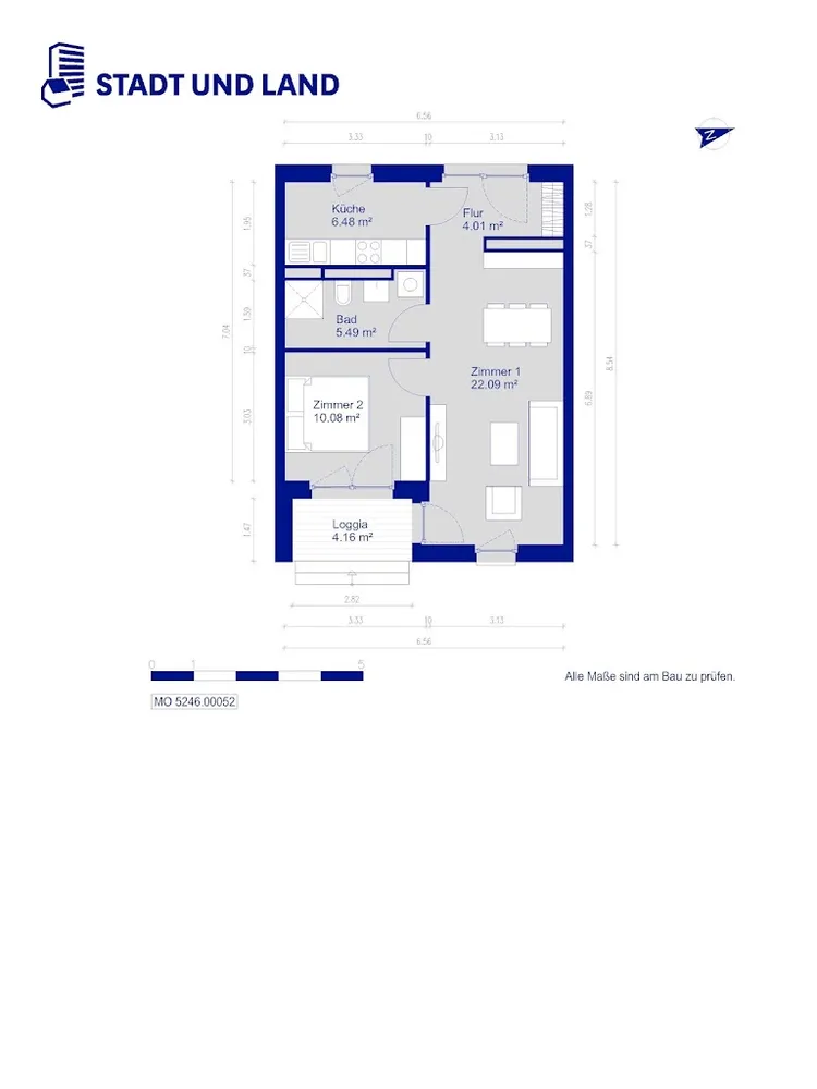2 room apartment with 50 m² in Berlin – Photo 4