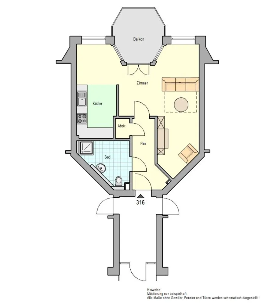1 Zimmer Wohnung mit 47 m² in Herne – Bild 2