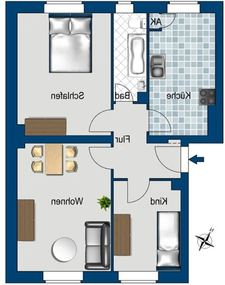 3 Zimmer Wohnung mit 62 m² in Berlin – Bild 2