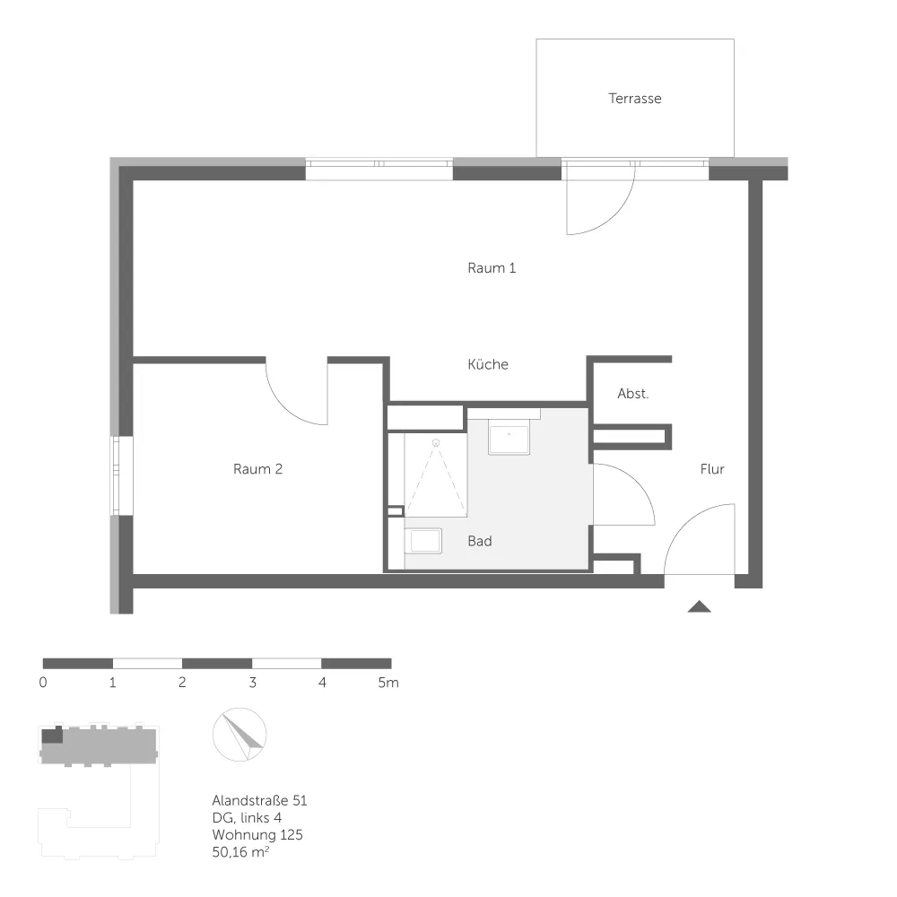 2 Zimmer Wohnung mit 50 m² in Berlin – Bild 1