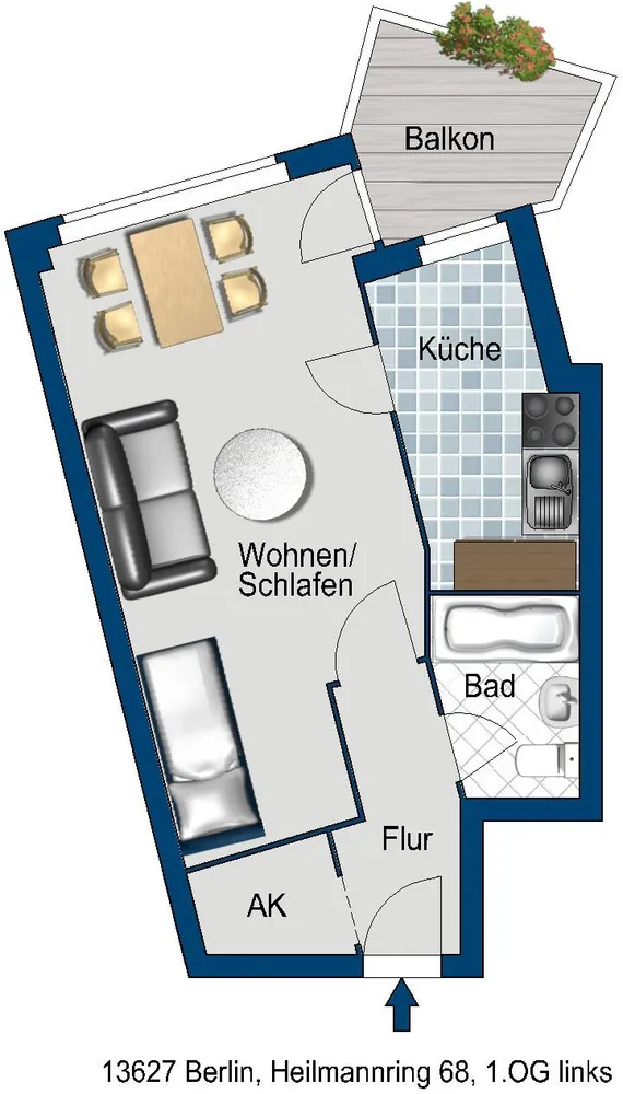 2 Zimmer Wohnung mit 38 m² in Berlin – Bild 2