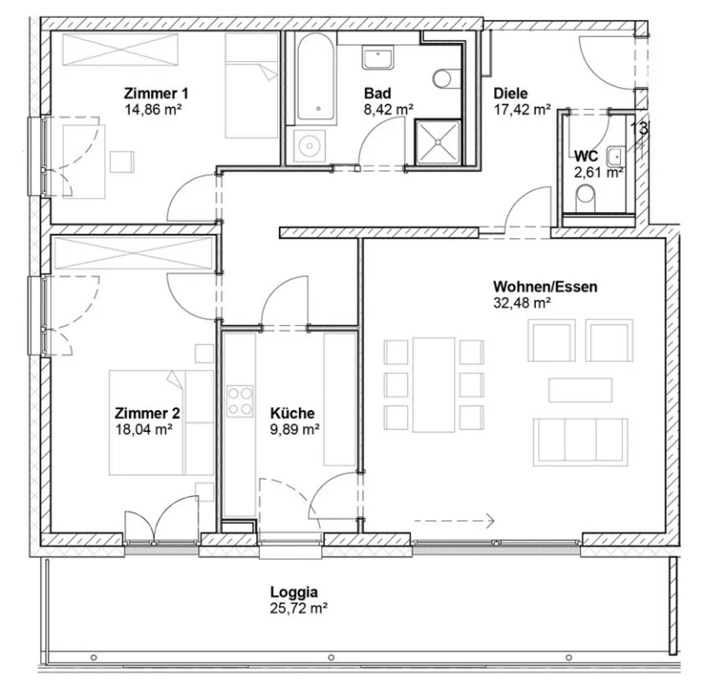 3 Zimmer Wohnung mit 116 m² in Mannheim – Bild 8