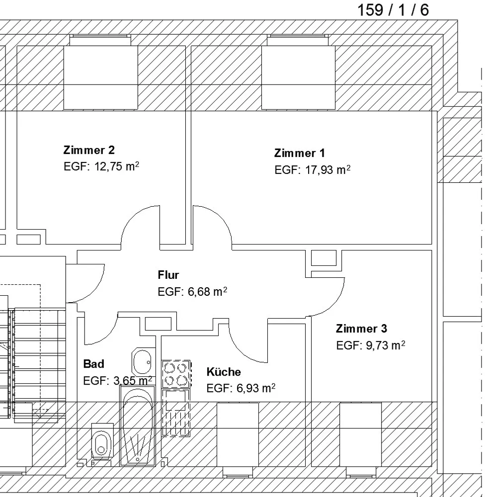 3 room apartment with 57 m² in Kassel – Photo 2