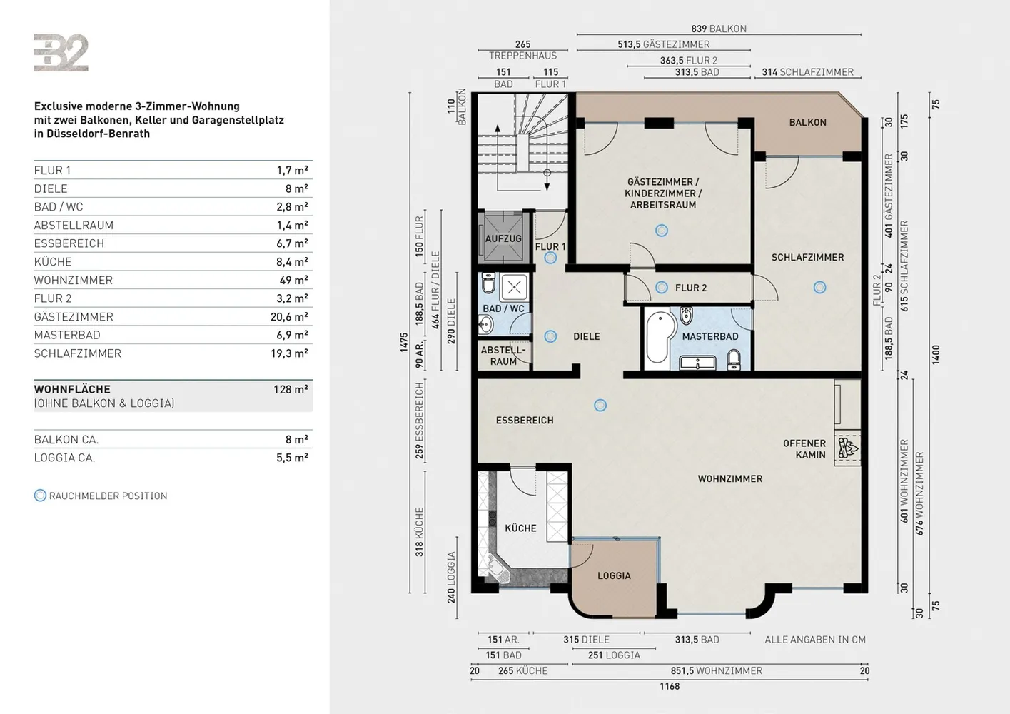 3 Zimmer Wohnung mit 128 m² in Düsseldorf – Bild 6