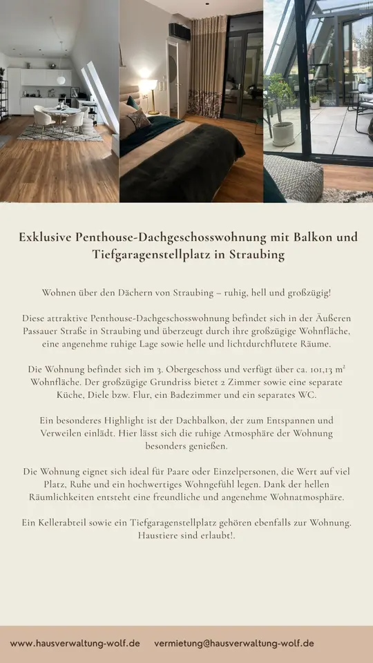 2 Zimmer Wohnung mit 101 m² in Straubing – Bild 3