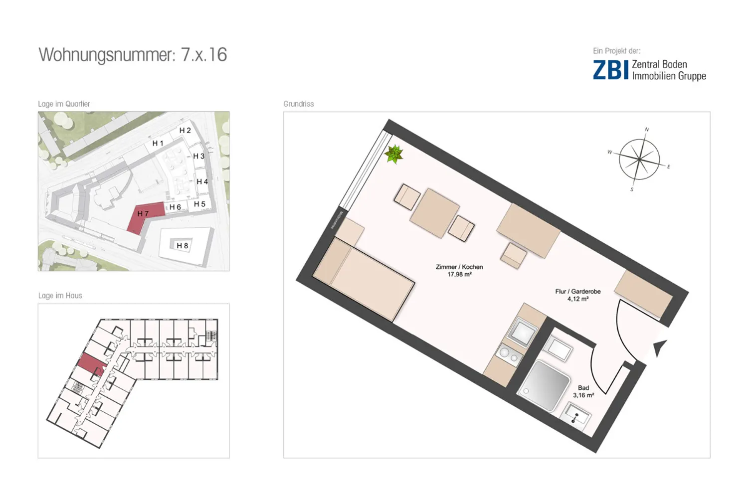 1 Zimmer Wohnung mit 26 m² in Dresden – Bild 3