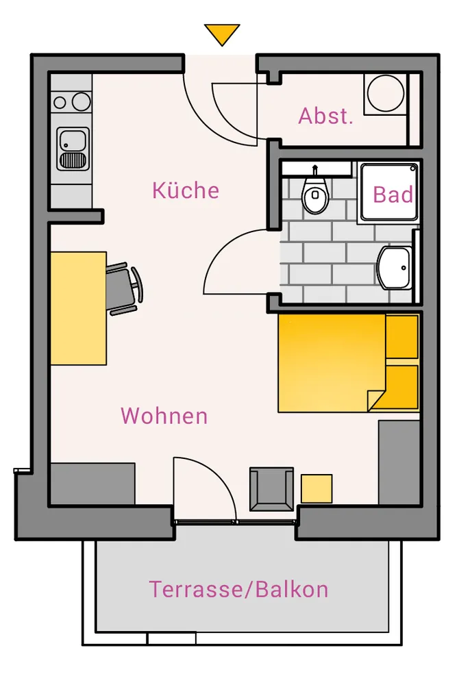 1 room apartment with 33 m² in Frankfurt am Main – Photo 10