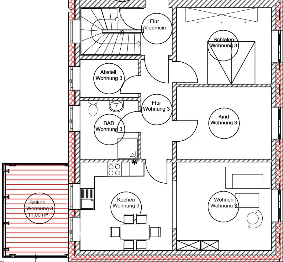 3 Zimmer Wohnung mit 90 m² in Nordhorn – Bild 9