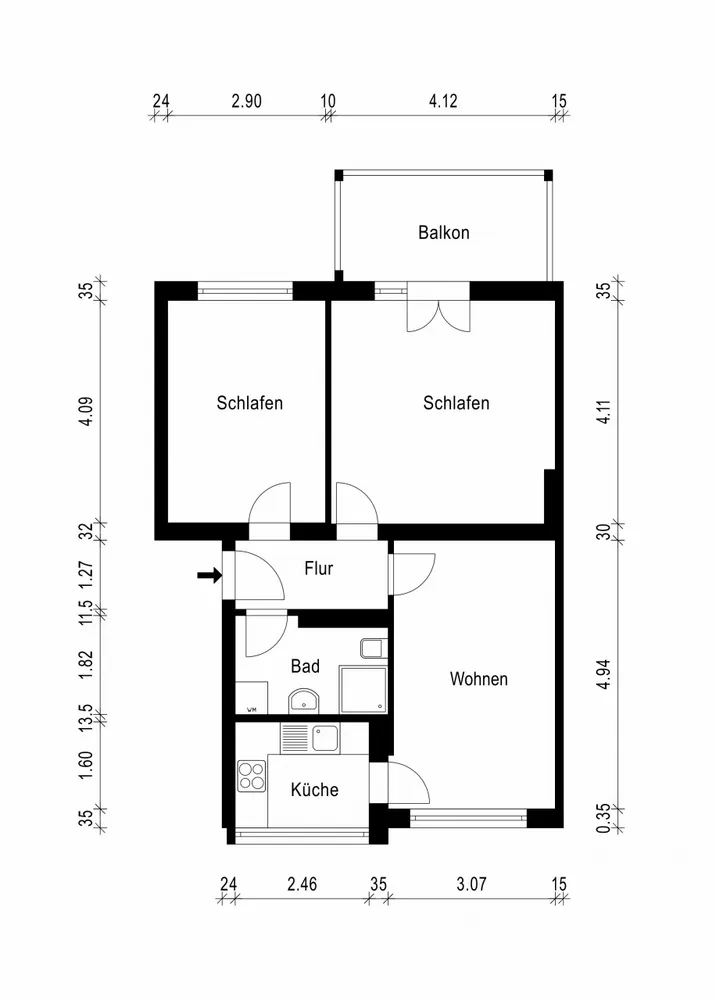 3 room apartment with 59 m² in Magdeburg – Photo 3