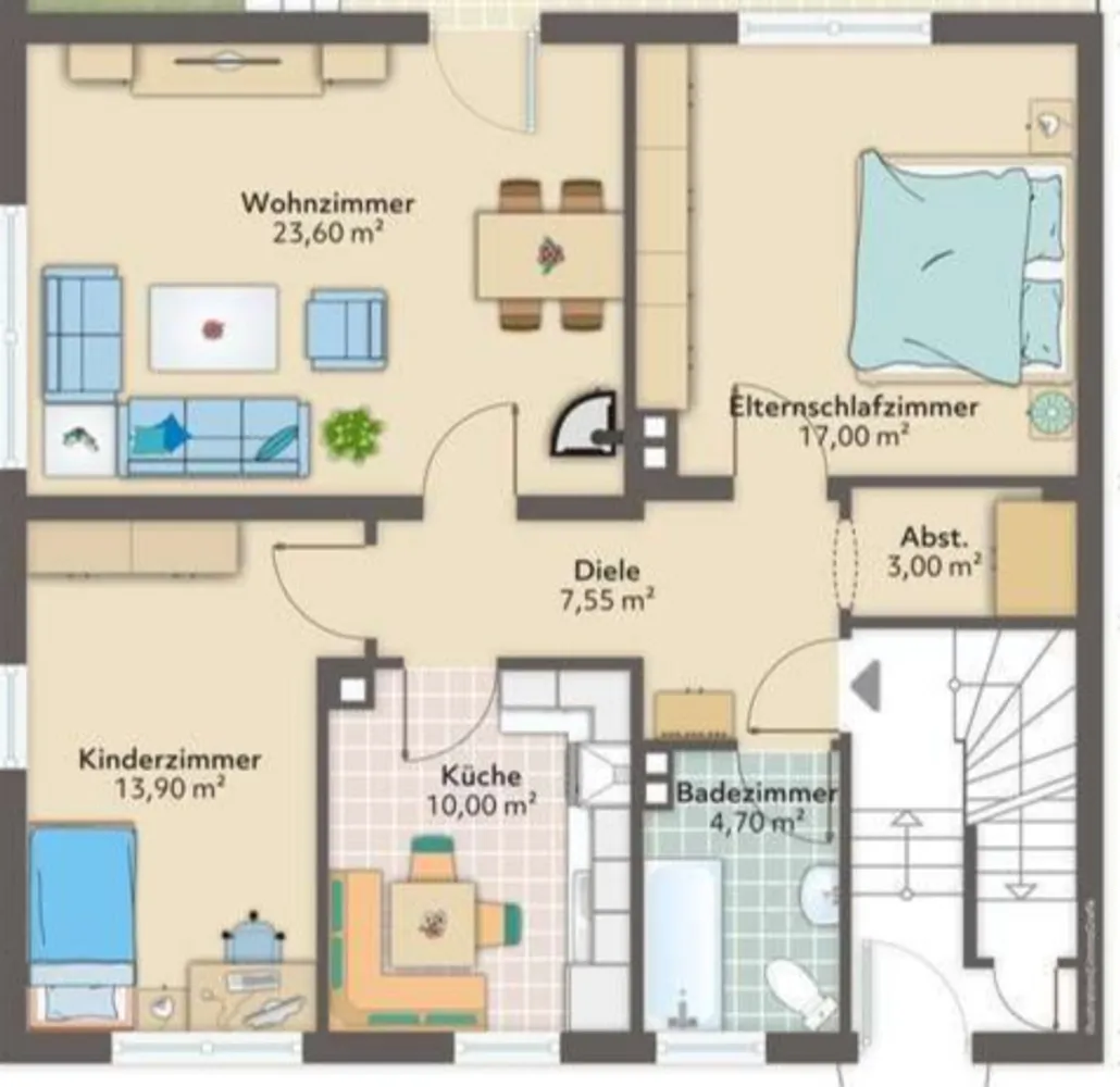 3 Zimmer Wohnung mit 80 m² in München – Bild 3
