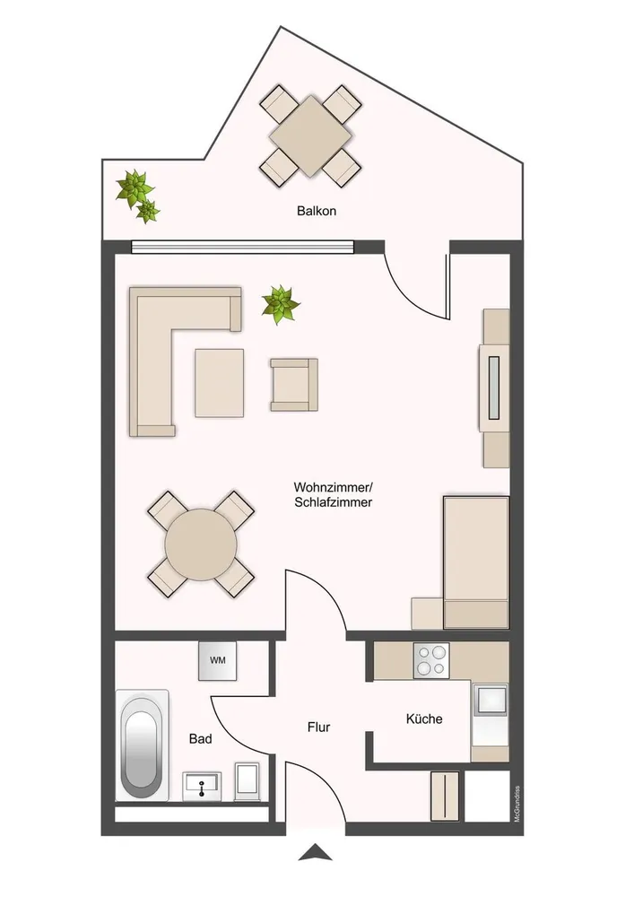 1 Zimmer Wohnung mit 42 m² in Köln – Bild 4