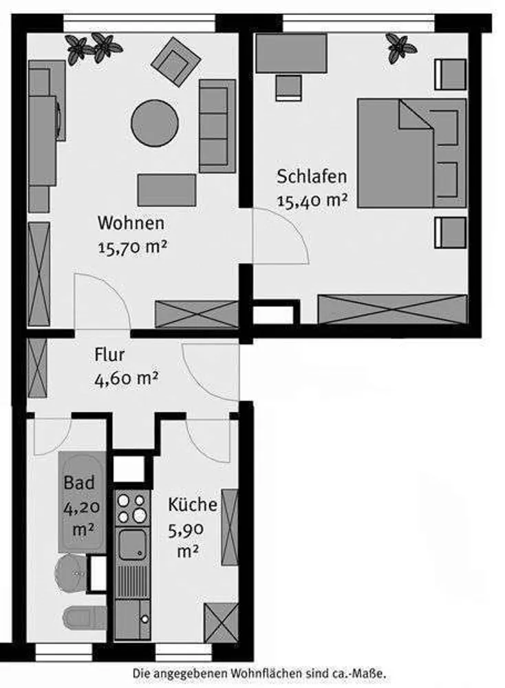 2 Zimmer Wohnung mit 46 m² in Leipzig – Bild 3