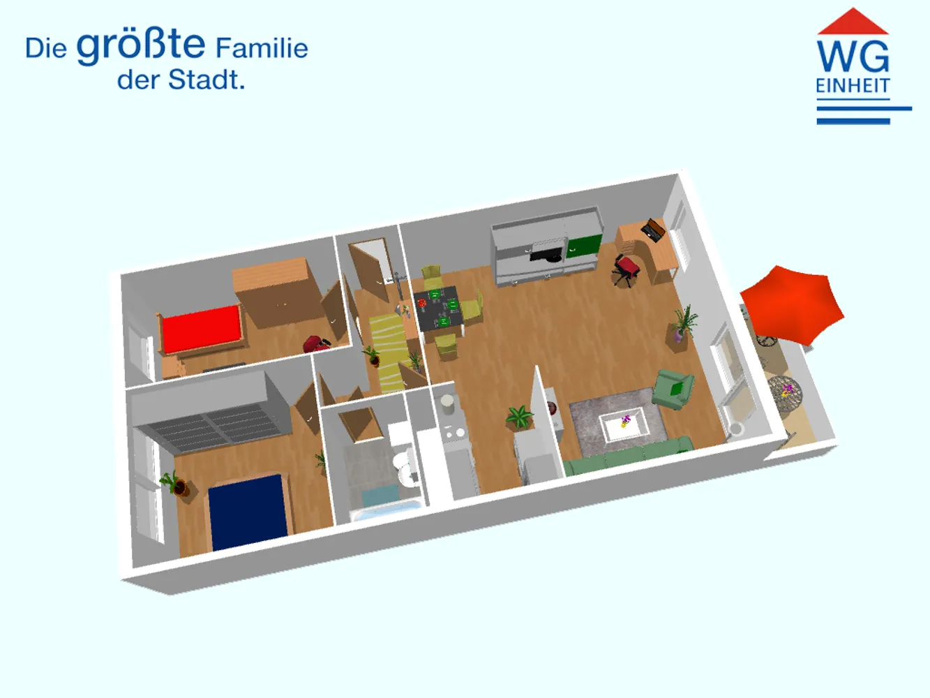 3 Zimmer Wohnung mit 69 m² in Chemnitz – Bild 2