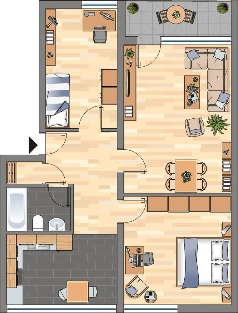3 Zimmer Wohnung mit 71 m² in Dortmund – Bild 1
