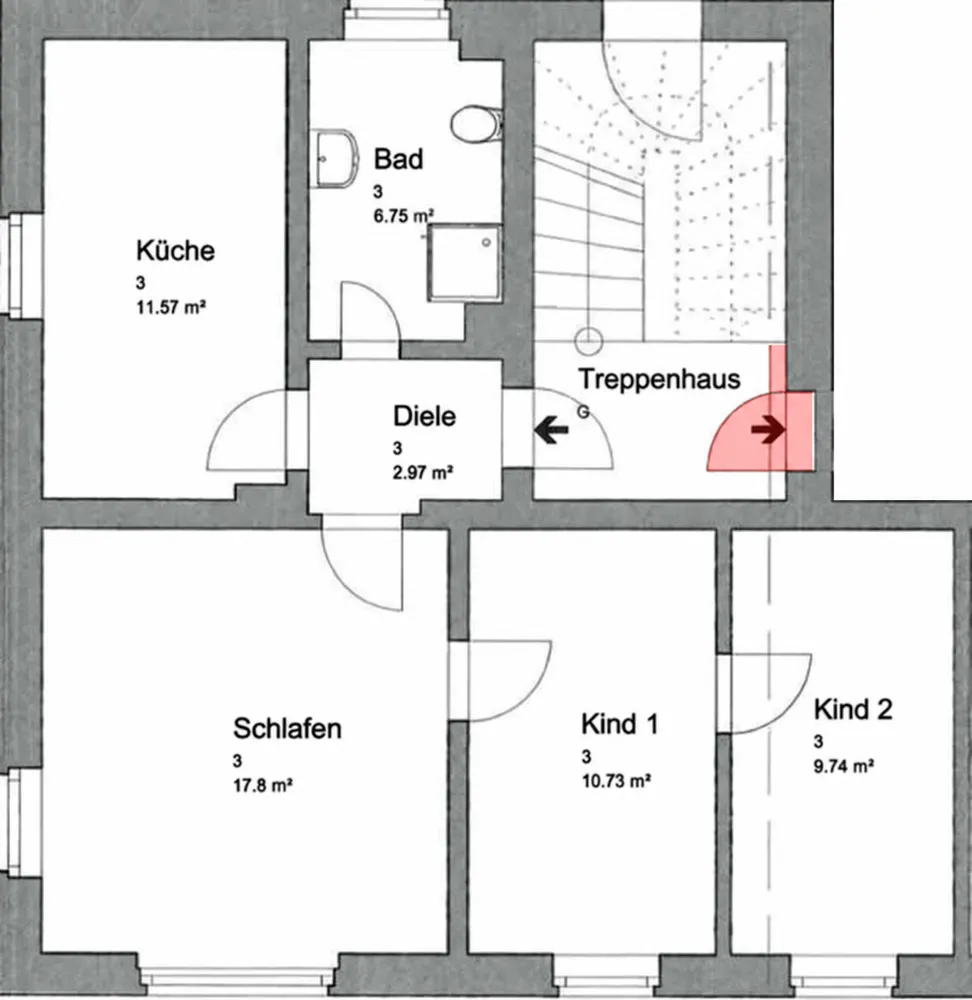 3 Zimmer Wohnung mit 61 m² in Meißen – Bild 11