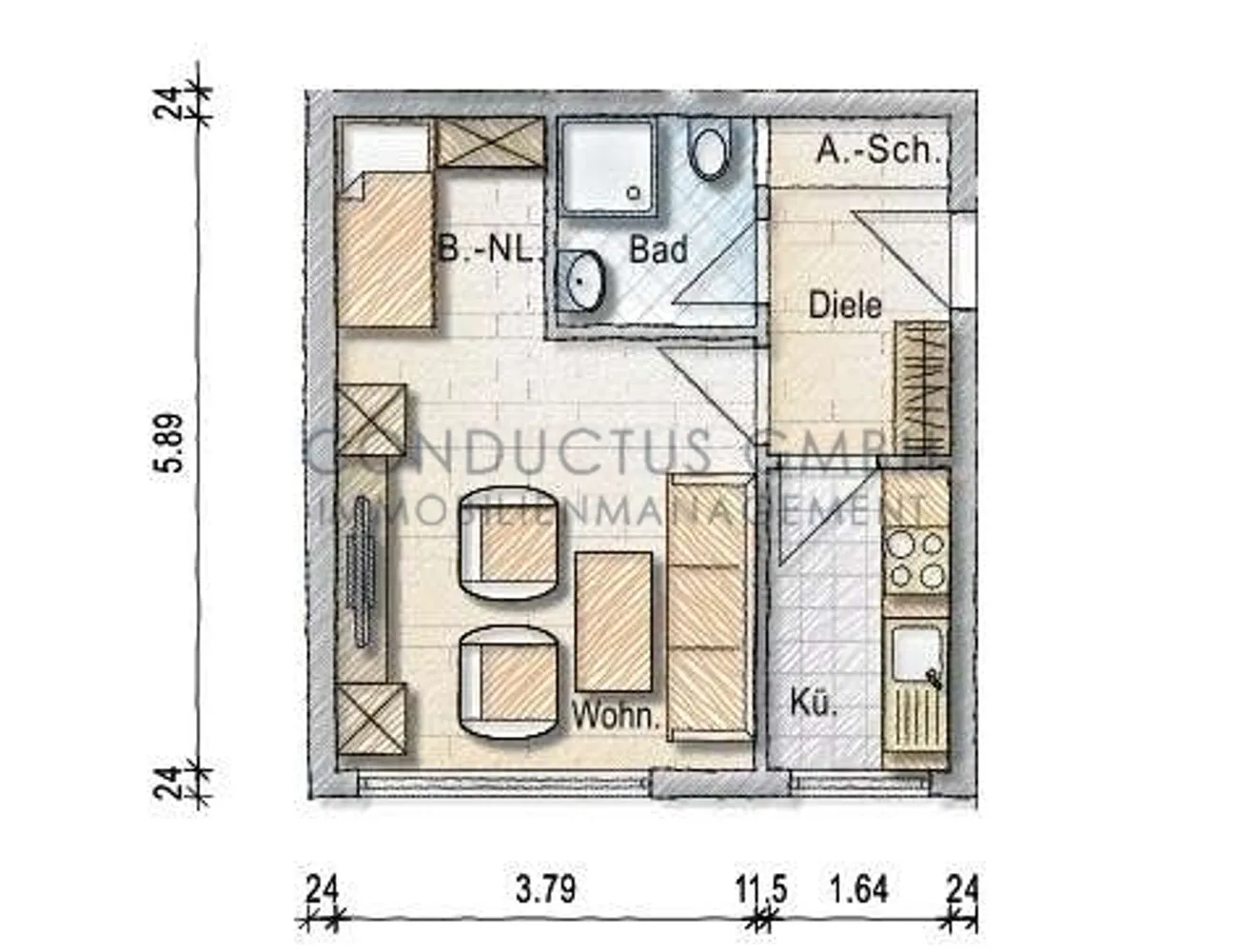 2 Zimmer Wohnung mit 32 m² in Mülheim an der Ruhr – Bild 6