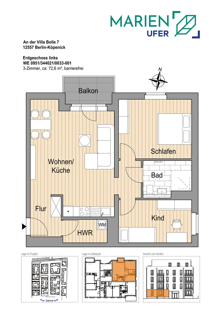 3 room apartment with 72 m² in Berlin – Photo 4