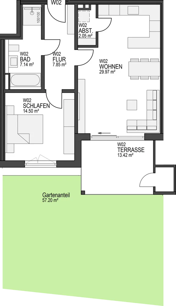 2 Zimmer Wohnung mit 61 m² in Augsburg – Bild 4