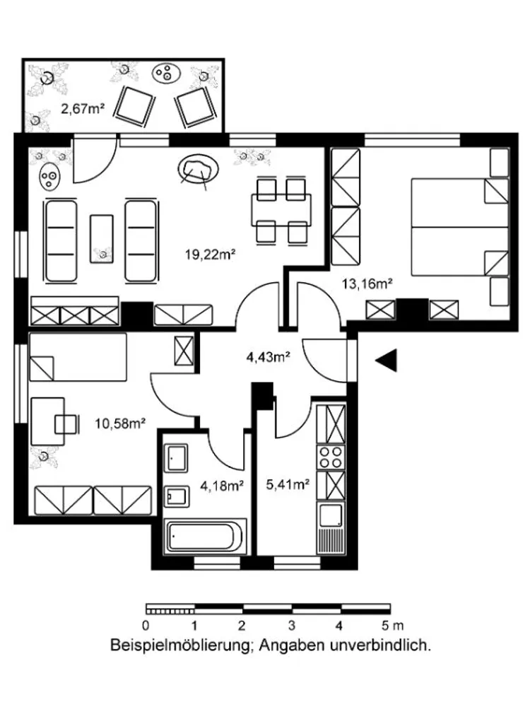 3 Zimmer Wohnung mit 60 m² in Darmstadt – Bild 4