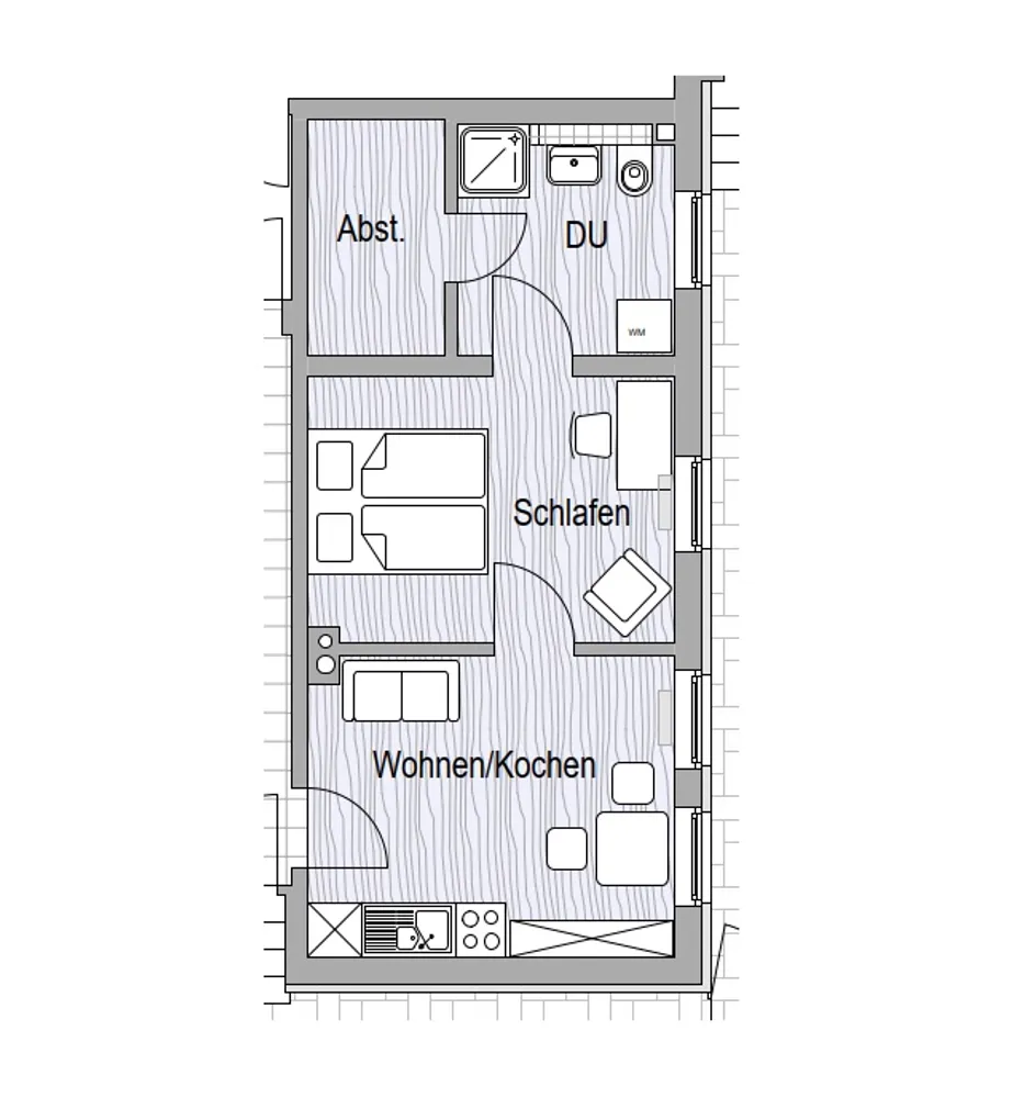 2 Zimmer Wohnung mit 35 m² in Gelsenkirchen – Bild 1