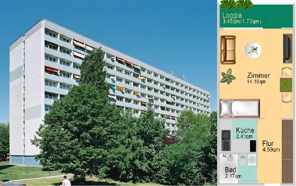 2 Zimmer Wohnung mit 34 m² in Berlin – Bild 1