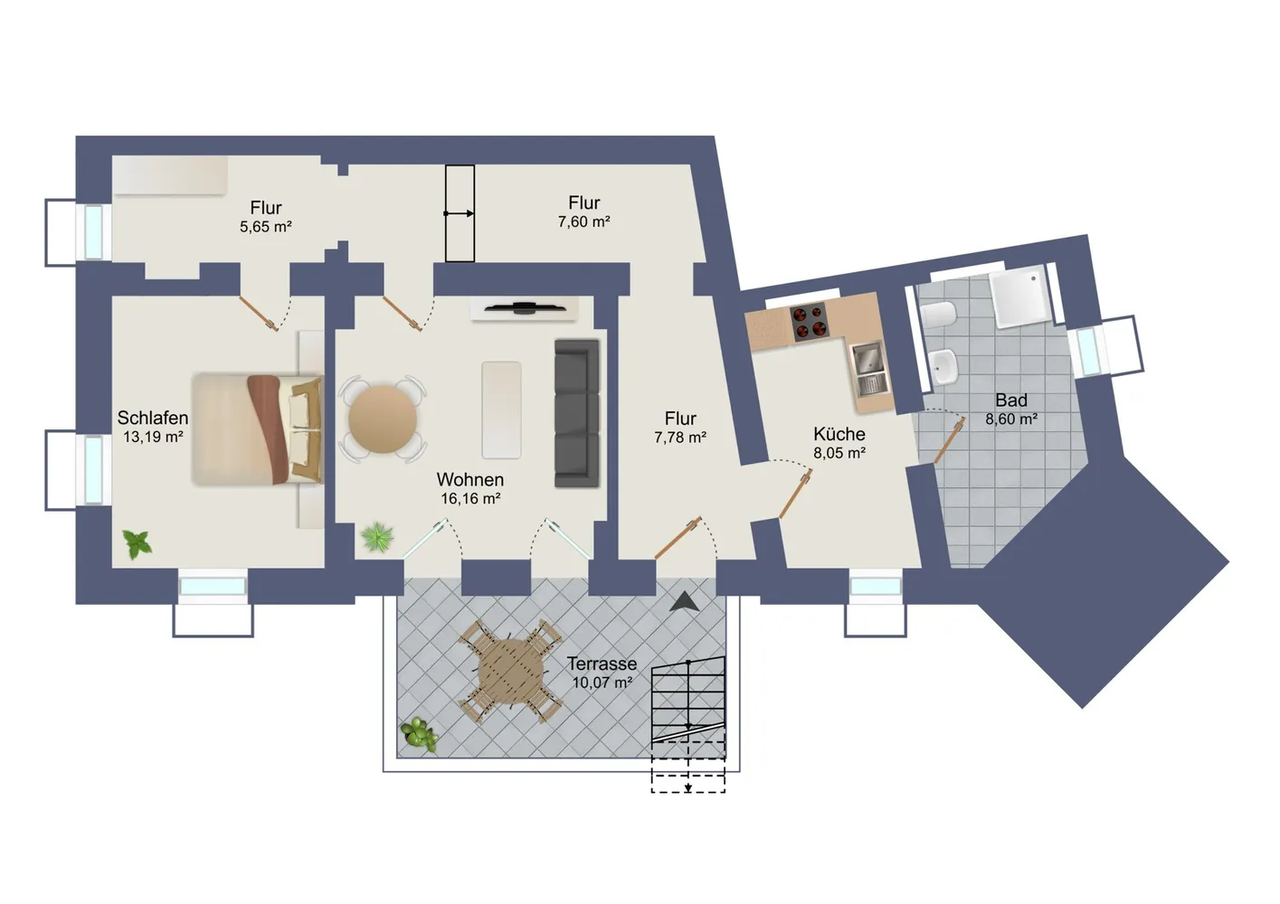2 Zimmer Wohnung mit 70 m² in Dresden – Bild 9