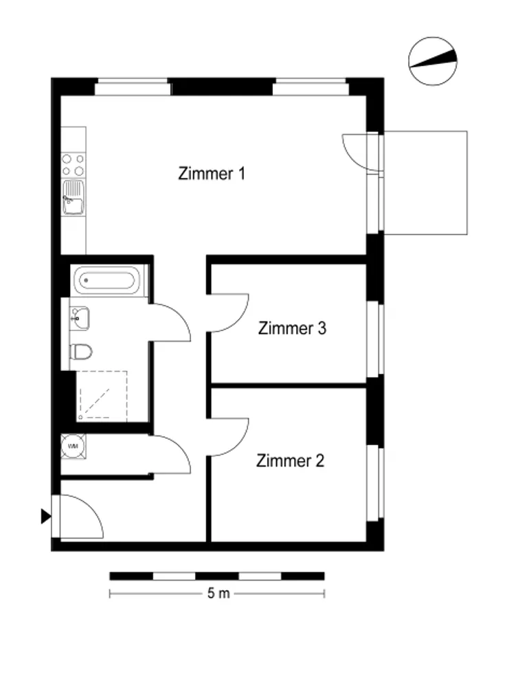 3 Zimmer Wohnung mit 73 m² in Berlin – Bild 3