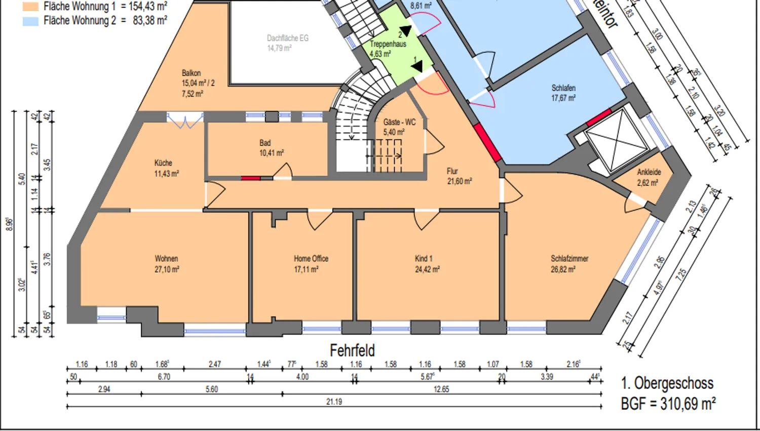 4 Zimmer Wohnung mit 154 m² in Bremen – Bild 2