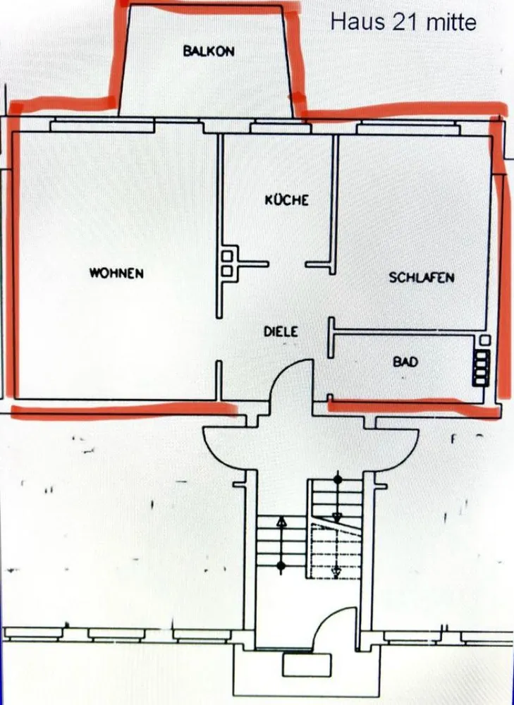 2 room apartment with 50 m² in Darmstadt – Photo 2