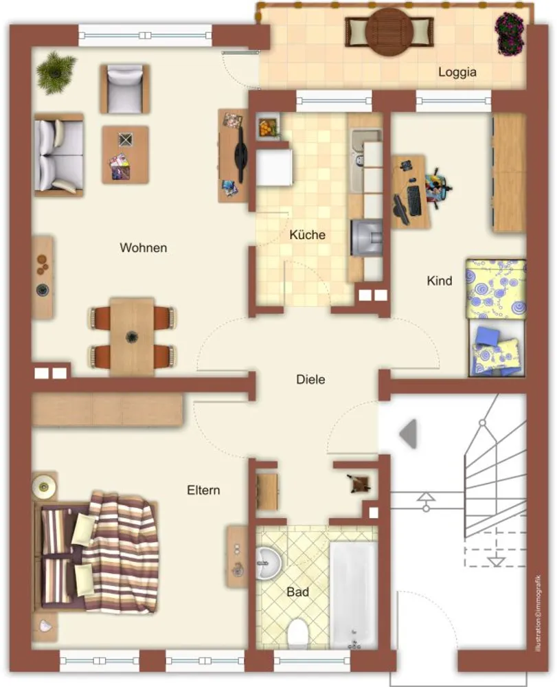 3 Zimmer Wohnung mit 61 m² in Mönchengladbach – Bild 2