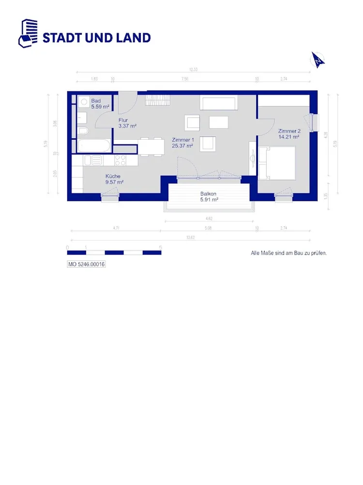 2 Zimmer Wohnung mit 57 m² in Berlin – Bild 7