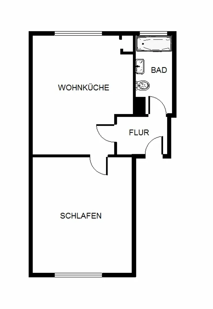 1 room apartment with 35 m² in Gelsenkirchen – Photo 5